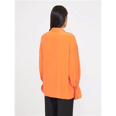 Рубашка однотонная, B2827/tangerine