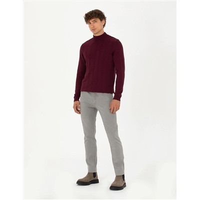 Bordo Slim Fit Kazak