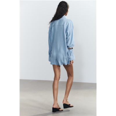 TRF FLUID DENIM JUMPSUIT