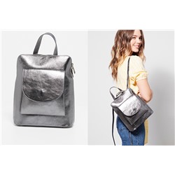Bolso de piel Maia Plateado