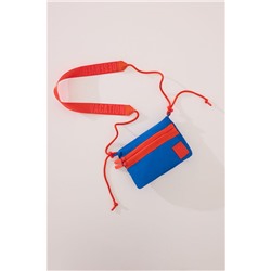 Bolso cartera nylon azul