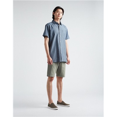 Slim Fit Denim Shorts, Men, Green