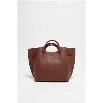 Bolso de piel Prun Marrón