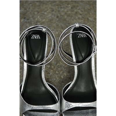 HIGH-HEEL SANDALS WITH ANKLE STRAP