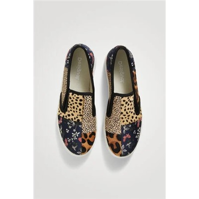 Sneakers slip on de piel