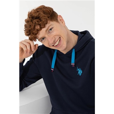 Erkek Lacivert Kapüşonlu Sweatshirt