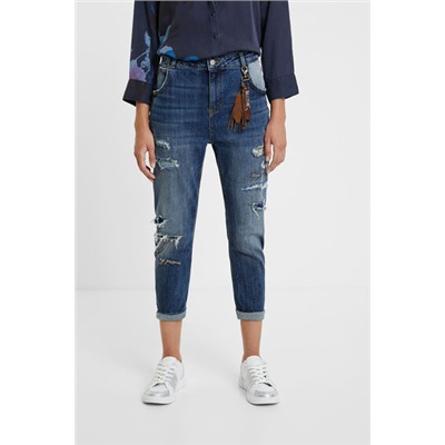 Pantalón vaquero Boyfriend roturas