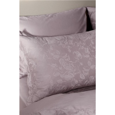 Avril King Size Baskılı - 300TC Saten Nevresim Takımı - Pudra