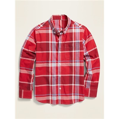 Patterned Built-In Flex Classic Shirt for Boys