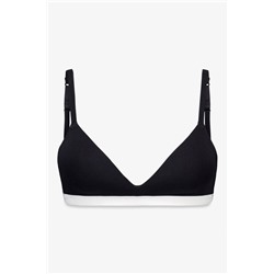 Sujetador triangular relleno fijo negro