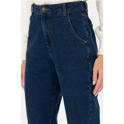 Kadın Koyu Mavi Jean Pantolon