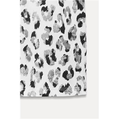 METALLIC ANIMAL PRINT T-SHIRT