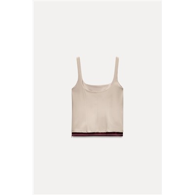 RIBBED STRETCH TOP