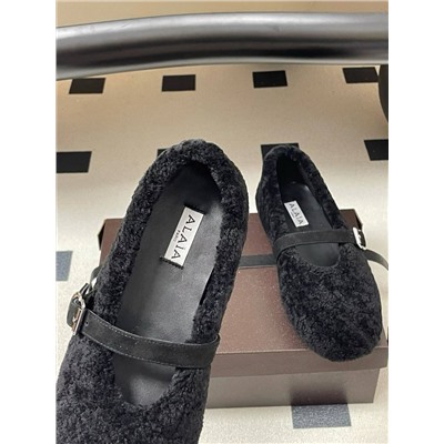 Женские меховые туфли в стиле Мэри Джейн  Alai*a