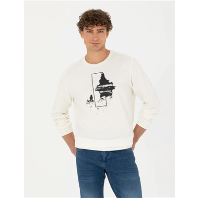 Ekru Regular Fit Sweatshirt