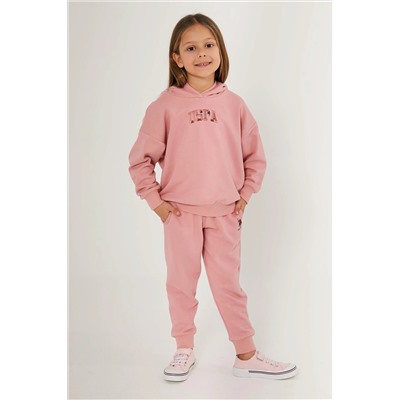 Kız Çocuk Toz Pembe Pijama Takımı