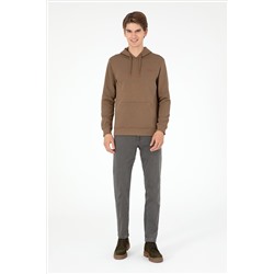 Erkek Haki Basic Sweatshirt