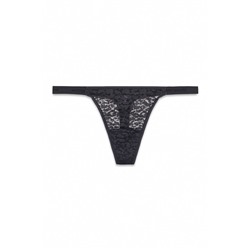 Tanga encaje animal print negro
