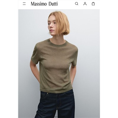 Кардиган и футболка из шерсти  Massimo Dutti  Экспорт