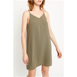 Vestido recto Caqui