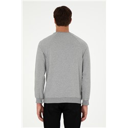 Erkek Gri Melanj Sweatshirt