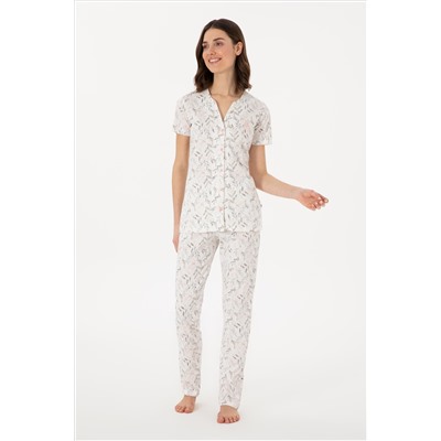 Kadın Ekru Pijama Takımı