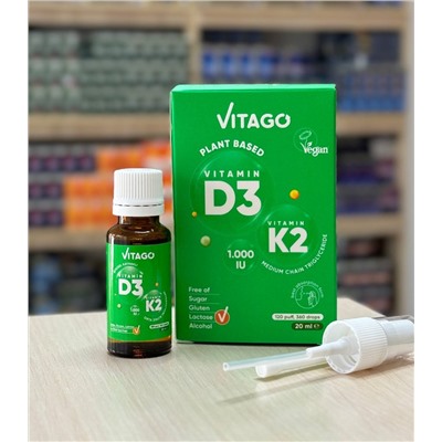 D3 K2 1000ед 20мл VITAGO