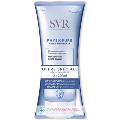 SVR PHYSIOPURE GELEE MOUSSANTE - Soin Nettoyant, Pureté Douceur 2x200mlLot  × 2