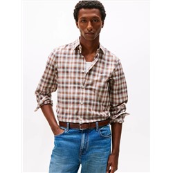 Slim Fit Plaid Print All-Day Shirt