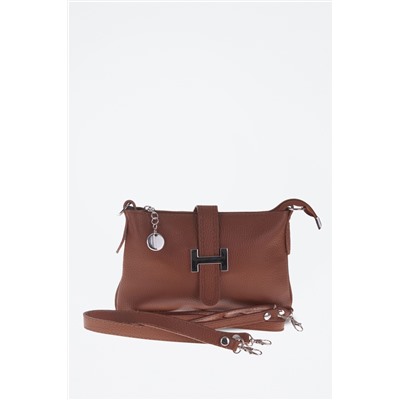 Bandolera de piel Allerona Marrón