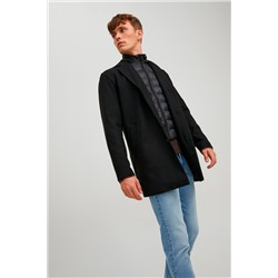 Chaqueta efecto doble prenda Negro