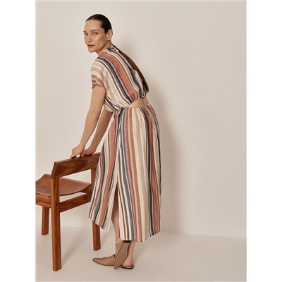 Kleid Aus Leinen-Mix