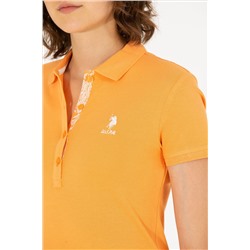 Kadın Turuncu Basic Polo Yaka Tişört