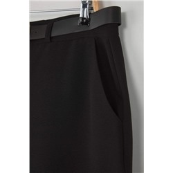 Özel Koleksiyon Siyah Wide Leg Premium Kemerli Büyük Beden Pantolon TBBAW26AR00001