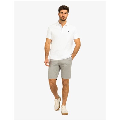 SOLID INTERLOCK POLO SHIRT WITH WOVEN TRIM