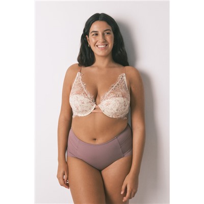 Braga alta clásica microfibra rosa