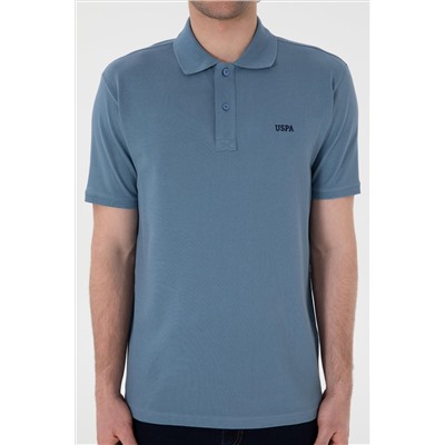 Erkek Regular Fit Polo Yaka Koyu Mavi Basic Tişört