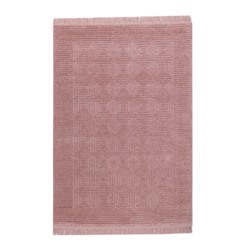 Laura Saçaklı Halı - Pembe - 200x290 cm