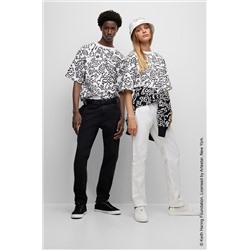 BOSS X KEITH HARING GENDER-NEUTRAL GRAPHIC T-SHIRT IN COTTON JERSEY
