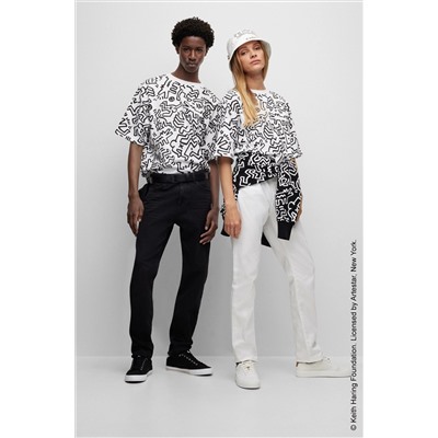 BOSS X KEITH HARING GENDER-NEUTRAL GRAPHIC T-SHIRT IN COTTON JERSEY