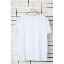 Beyaz Slim Fit Fiyonk Detaylı Crop Boy Büyük Beden Örme T-shirt TBBSS25BF00001