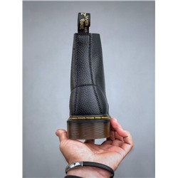 Dr. Martens Martin 1460 классической серии с 8 отверстиями из мягкой матовой кожи личи черного цвета для мужчин и женщин