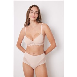 Braga reductora alta nude encaje