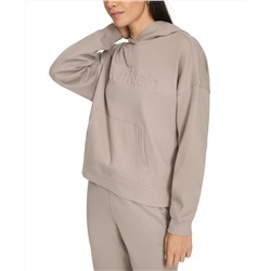 Calvin Klein Women's Fleece Embossed Logo Pullover Hoodie