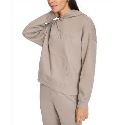 Calvin Klein Women's Fleece Embossed Logo Pullover Hoodie