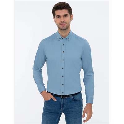 Mavi Regular Fit Uzun Kollu Gömlek