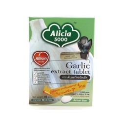 Иммуномодулятор Alicia 5000 Garlic, экстракт чеснока, 60 таб, KHAOLAOR/ Khaolaor Alicia 5000 Garlic Extract 60 Tablets