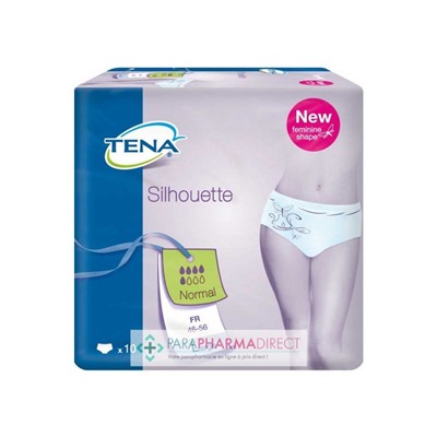 Tena Silhouette Normal Large (T46-56) Paquet de 10