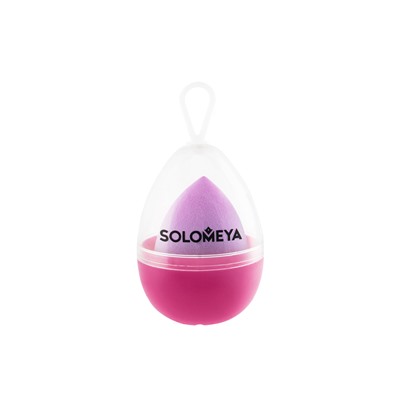 [SOLOMEYA] Спонж для макияжа ДВУСТОРОННИЙ XL косметический КАПЛЯ фиолетовый градиент Large Drop Double-ended Blending Sponge Purple Gradient, 1 шт