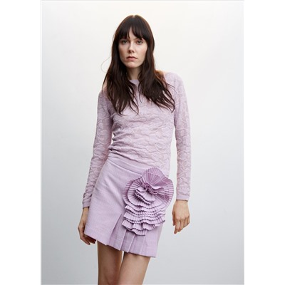 Falda plisada maxi flor